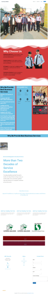 Security Website Design Project in Bihar