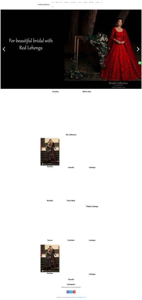 boutique website design portfolio in bihar